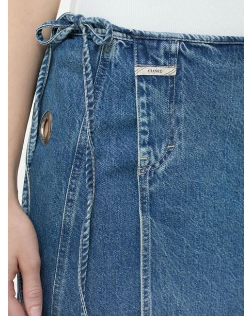 Closed Blue Wrap Midi Skirt