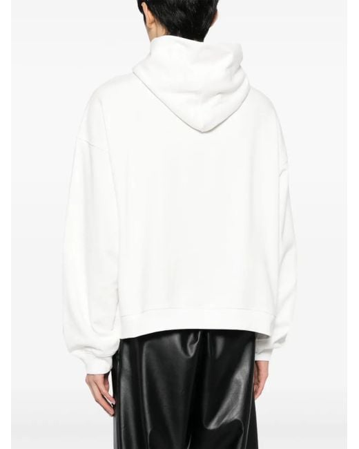 Sudadera con capucha y monstruo estampado we11done de color White