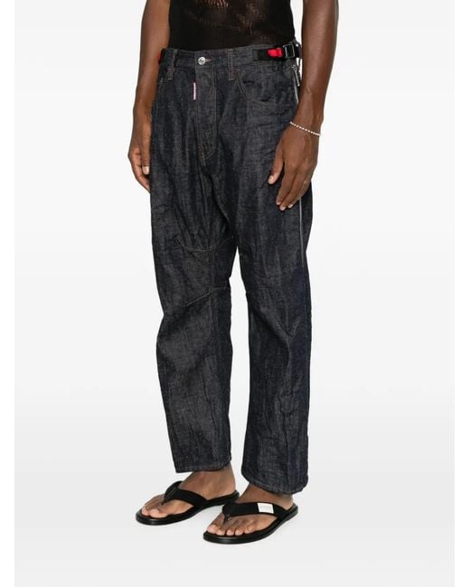 DSquared² Gray Kawaii Logo-Patch Jeans for men
