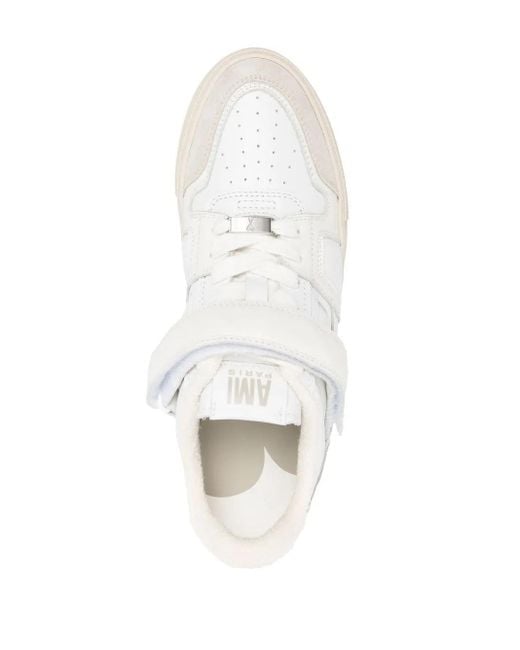 AMI White Ami Paris Ami Arcade Leather Sneakers