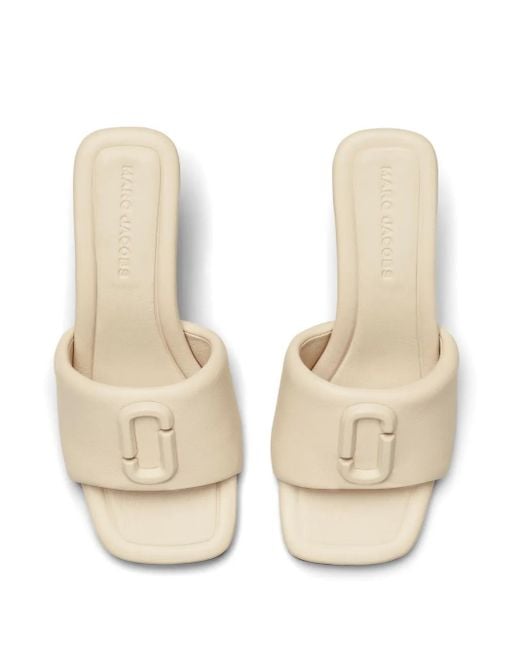 Sandalias The Leather J Marc con tacón de 65 mm Marc Jacobs de color Natural