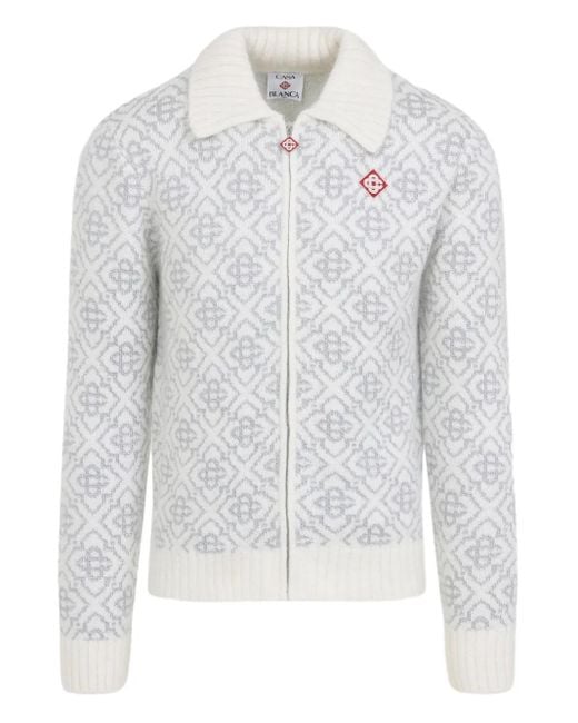 Casablanca Vest Met Ritssluiting En Logopatroon in het White voor heren