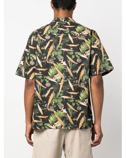 Carhartt Green Graphic-Print Short-Sleeve Shirt for men