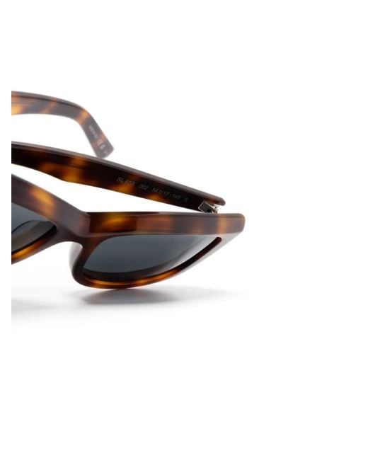 Saint Laurent Brown Sl 658 Rectangle-Frame Sunglasses