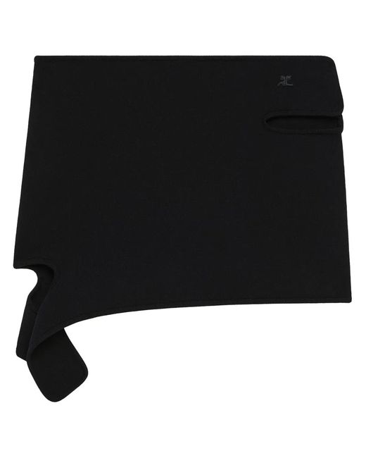 Courreges Black Loop-Knit Mini Skirt