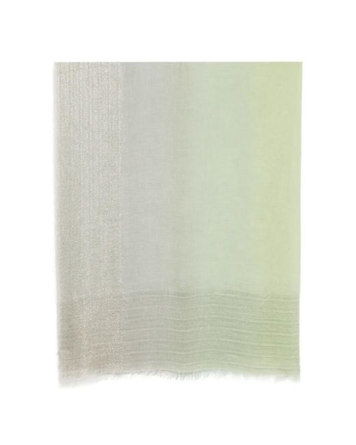 Faliero Sarti Green Ombré Metallic-Thread Scarf