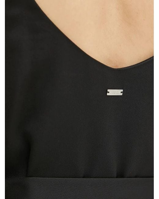 Abito Midi Con Scollo A V di ARMANI EXCHANGE in Black