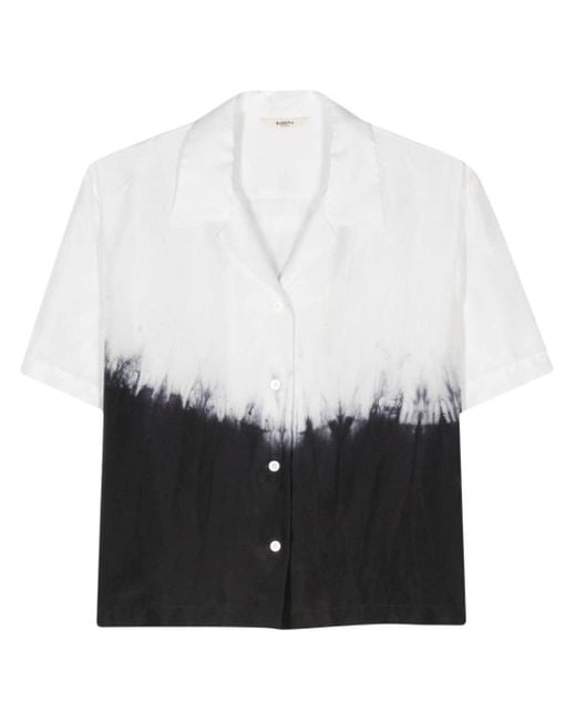 Barena White Colourblock Silk Shirt