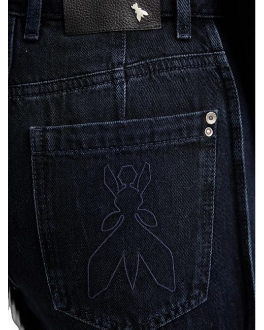 Patrizia Pepe Black Logo-Appliqué Jeans