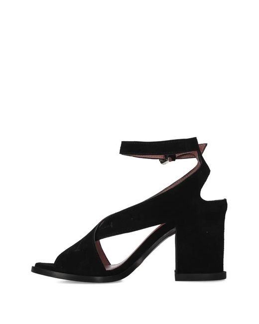 Premiata Black Crossover Ankle Strap Sandals
