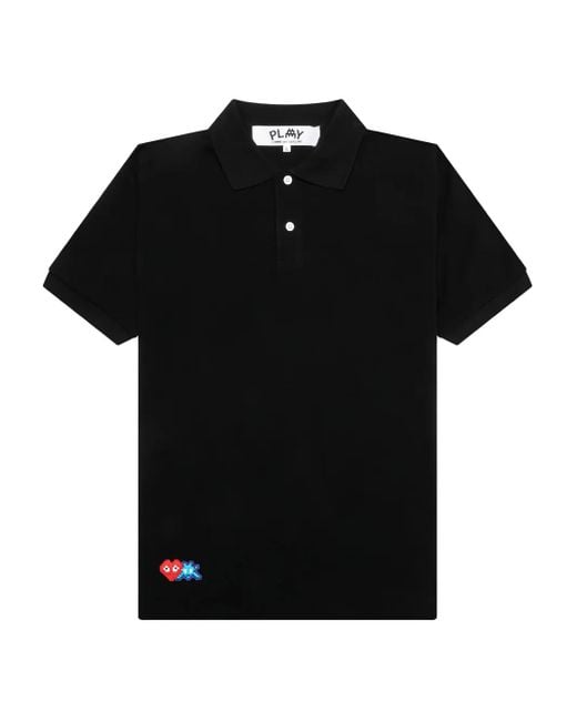 X Invader Polo À Motif Cœur Pixelisé COMME DES GARÇONS PLAY pour homme en coloris Black