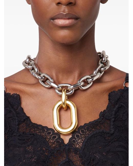 Rabanne Metallic Xl Link Necklace