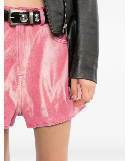 R13 Pink Venti Denim Shorts