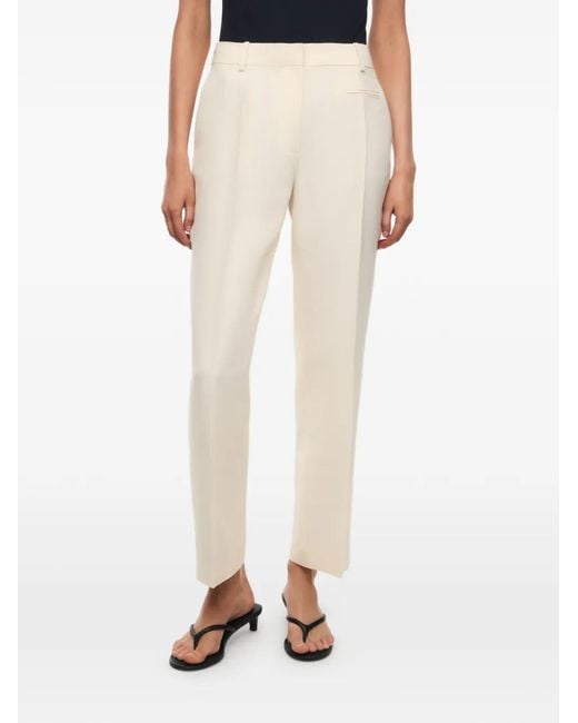 12 STOREEZ White Plaza Pressed-Crease Trousers