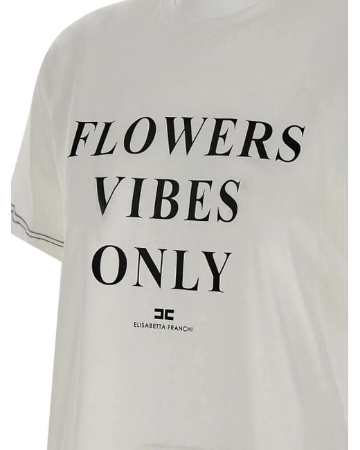 Elisabetta Franchi Katoenen T-Shirt in het White