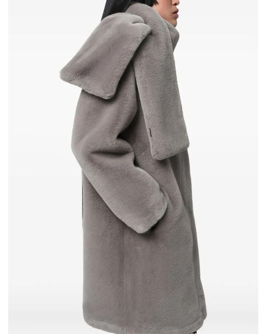 Apparis Gray Blair Funnel-Neck Coat