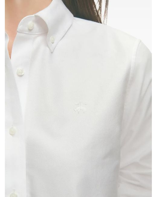 Brooks Brothers White Buttoned-Collar Shirt