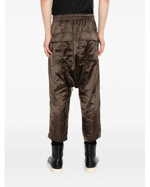 Rick Owens Gray Drawstring Trousers for men