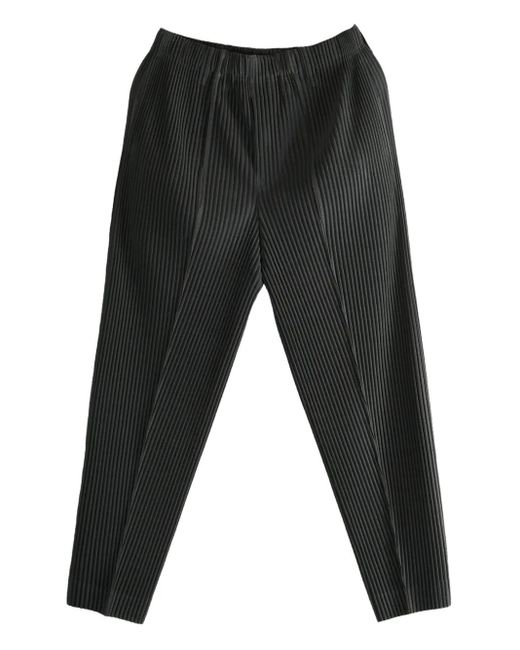 メンズ Homme Plissé Issey Miyake Pleated Trousers Black
