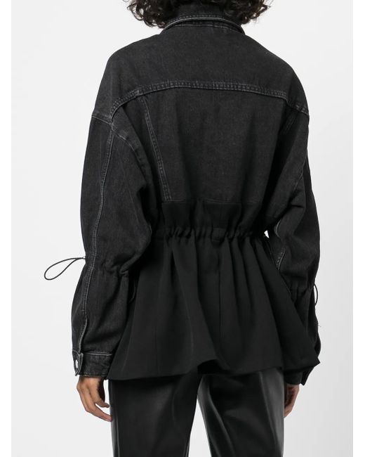 ROMEO HUNTE Black The Bond St. Denim-Panel Jacket