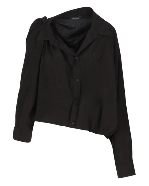 Balenciaga Black One Shoulder Shirt
