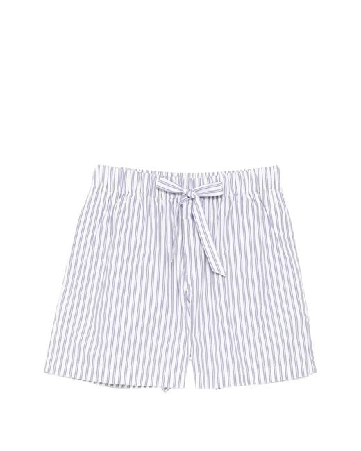 Tekla White Poplin Shorts for men