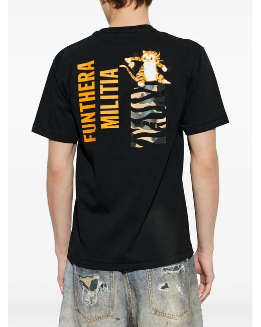 A Bathing Ape Black T-Shirt With Print for men