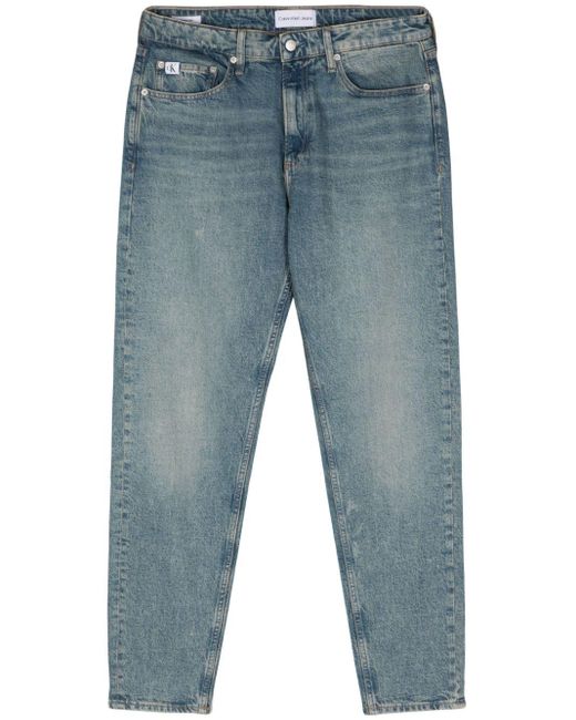 Calvin Klein Straight Jeans in het Blue voor heren