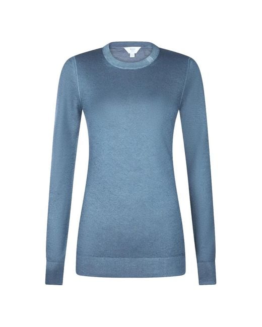 Malo Blue Fine-Knit Sweater
