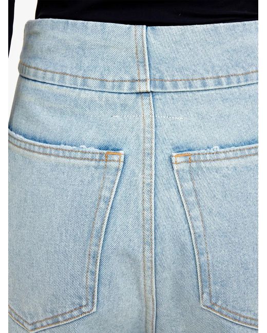 MM6 by Maison Margiela Blue Mid-Rise Cropped Jeans