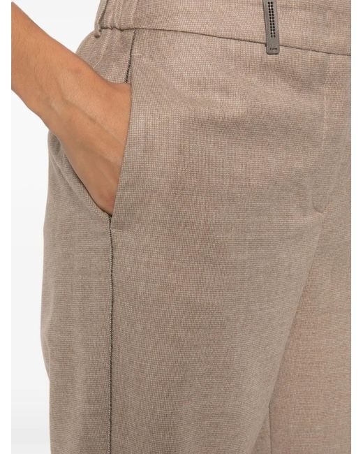 Peserico Natural Turn-Up Cuff Trousers