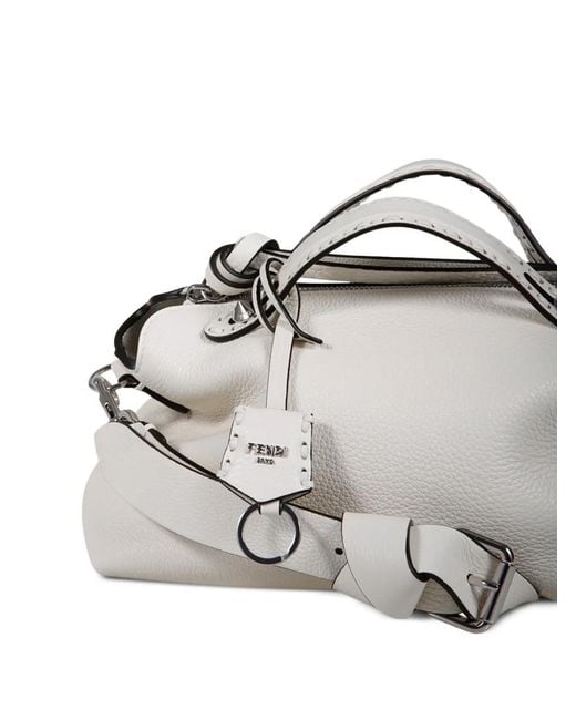 Fendi White Sac Cabas En Cuir