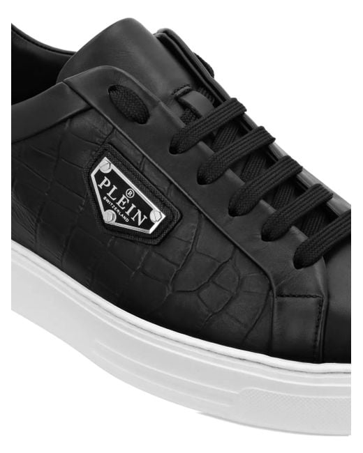 Philipp Plein Black Sneakers Aus Leder