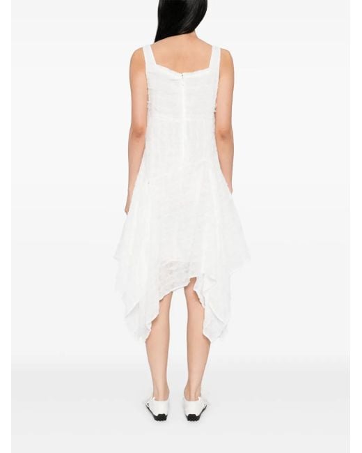 B+ AB White Square Neck Dress