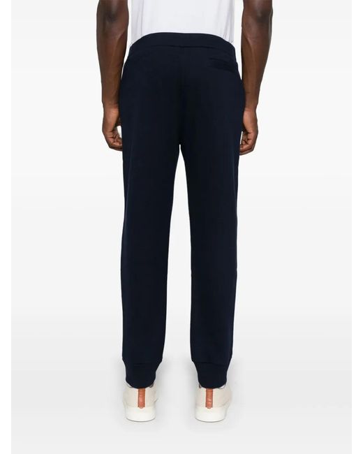 Corneliani Blue Cotton Track Pants for men