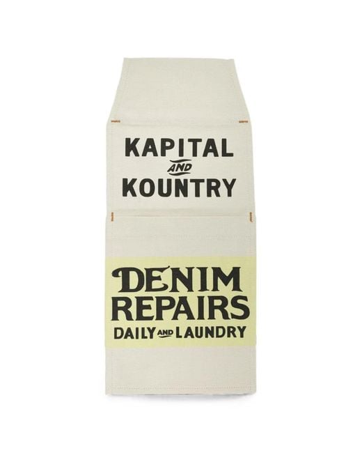 Kapital White Canvas Pulp Phone Holder for men