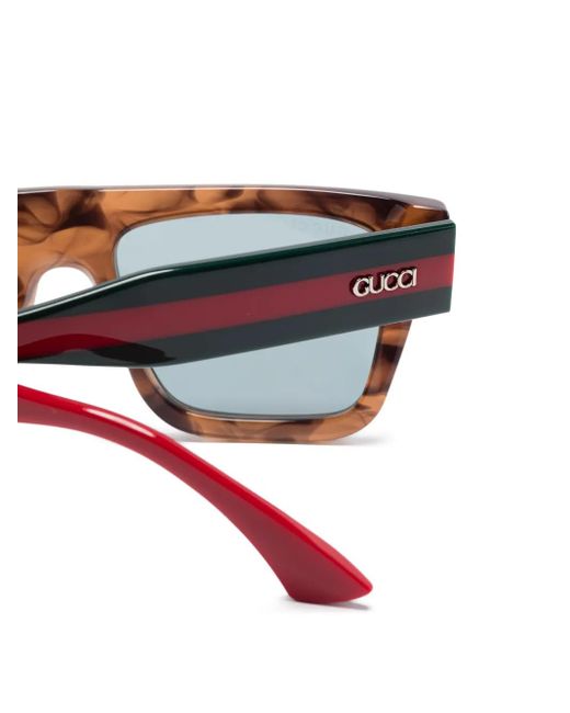 Gucci Blue Square-Frame Sunglasses