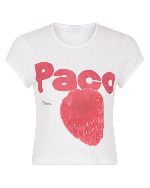 Rabanne Pink Printed T-Shirt