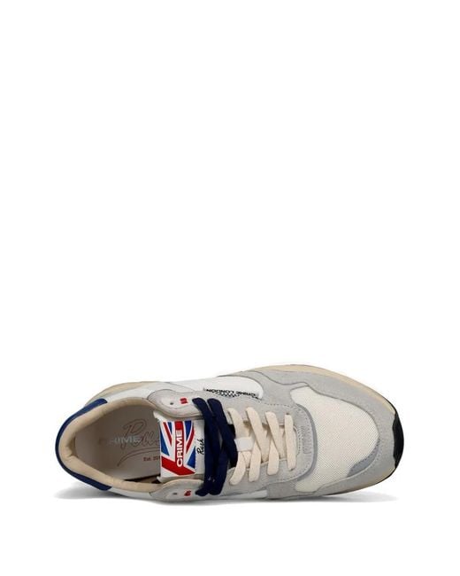 Crime London White Rush Panelled Sneakers for men