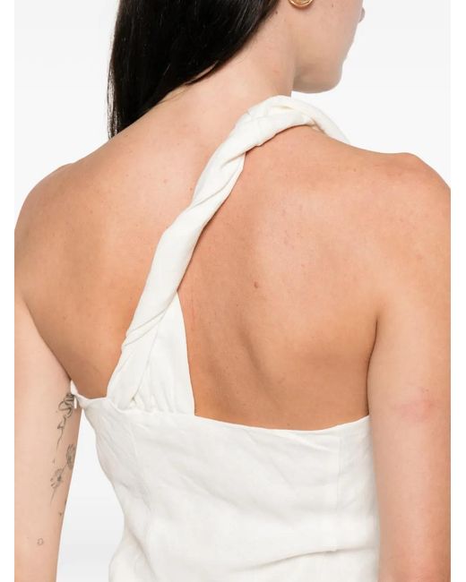 Faithfull The Brand White Agua One-Shoulder Top