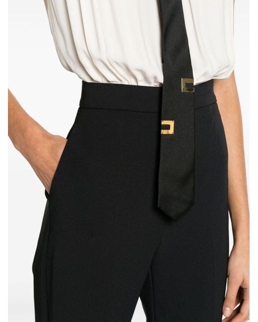 Combinaison à cravate détachable Elisabetta Franchi en coloris Black