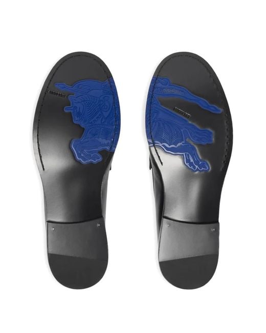 Burberry Black Knight-Penny Leather Loafers for men