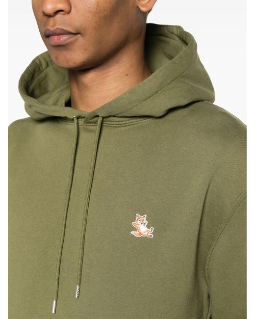 Maison Kitsuné Green Chillax Sweatshirt With Fox Application for men