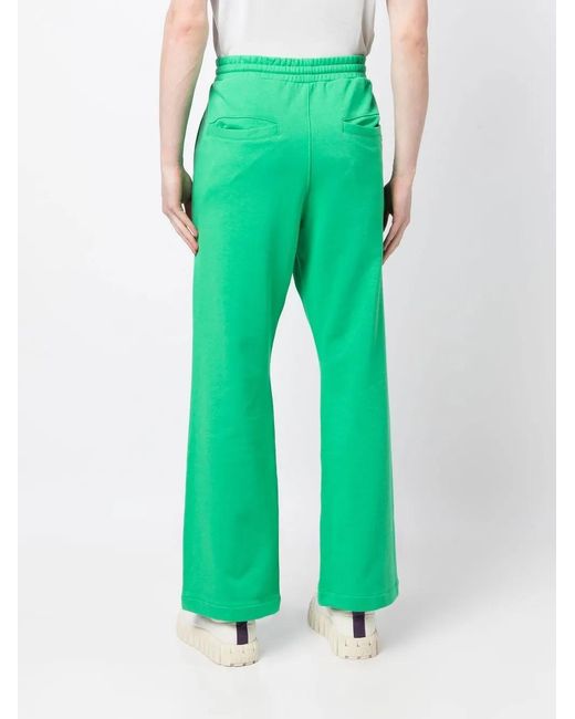 FIVE CM Green Drawstring Cotton Track Pants for men