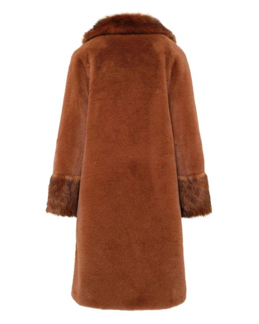 Unreal Fur Brown Timeless Faux-Fur-Trim Coat