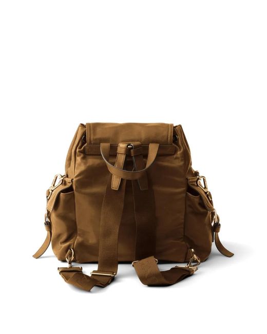 Prada Brown Explore Medium Nappa Leather Backpack