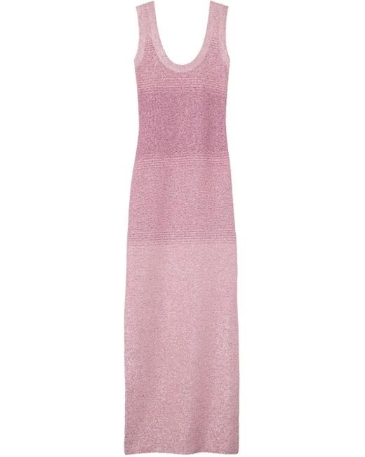 St. John Pink Sequin-Embellished Dress