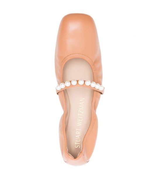 Stuart Weitzman Pink Goldie Ballerina Shoes