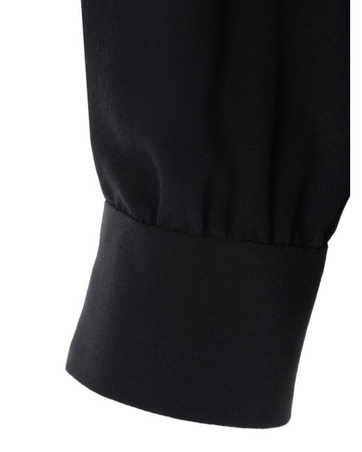 Gucci Red High-Neck Panelled Blouse