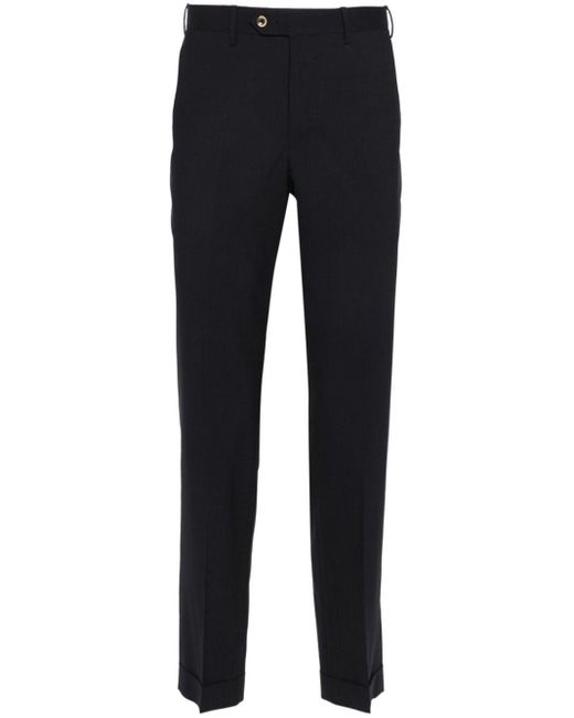 PT Torino Blue Slim-fit Cropped Trousers for men